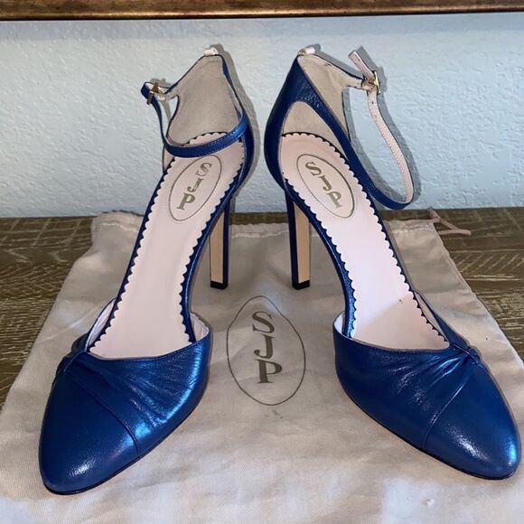 SJP Tanny Blue Mary Jane 4” Heels - Picture 3 of 16